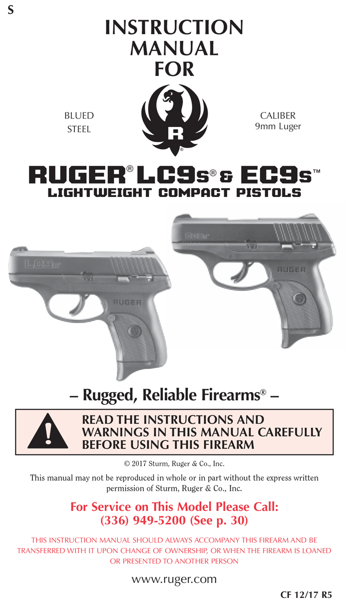 Ruger LC9s and EC9s Owner's Manual